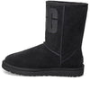 UGG(WMNS) Classic Short UGG Rubber Logo Snow Boots Black