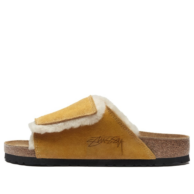 Birkenstockx Stussy Solana Shearling Slide 'Caramel'