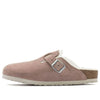 Birkenstock(WMNS) Boston Shearling Suede Leather Coated Narrow Fit 'Pink Clay'