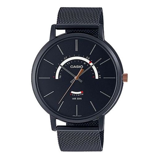 CASIOMen's  Dress Series Waterproof Quartz Dial 43mm Stainless Steel Strap Watch Mens Black Analog