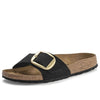 BirkenstockMadrid Big Buckle Nubuck Leather Narrow Fit Sandals 'Black'