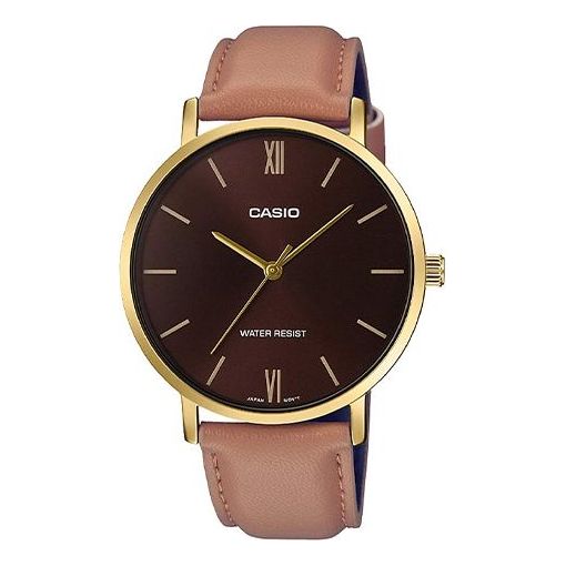 CASIOCasio Dress Busines Classic Analog Watch 'Gold Brown Red Wine'