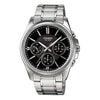 CASIOWaterproof Stainless Steel Strap Quartz Mens Black Analog