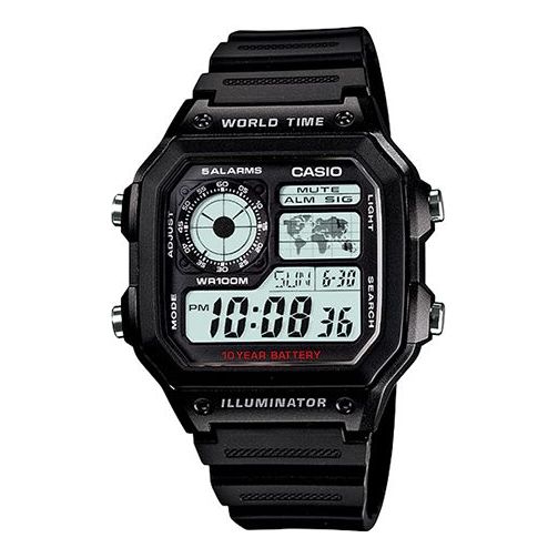 CASIOG Shock Quartz Sports Waterproof Unisex Mens Black Digital