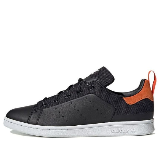 adidas originals Stan Smith Lightweight Cozy Casual Skate Shoes Black Orange Unisex 'Black Orange' EE6660