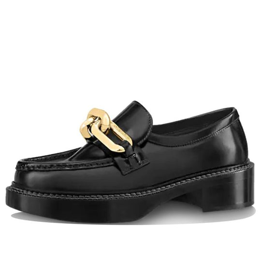 (WMNS) LOUIS VUITTON Academy Platform Loafers 'Black' 1A8VRI