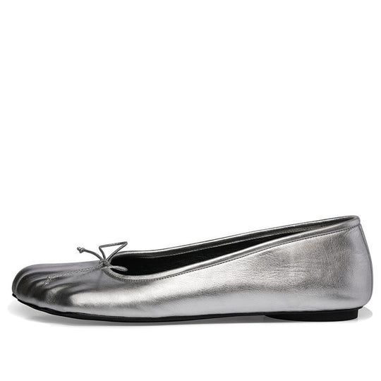 (WMNS) Balenciaga Anatomic Ballerina Shoes 'Silver Shiny Soft Sheepskin' 714260WBFA18001