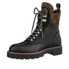 (WMNS) LOUIS VUITTON Territory Flat Ranger Boots 'Black with Monogram Collar' 1A958P
