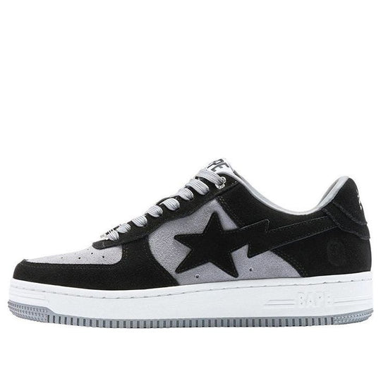 (WMNS) A BATHING APE Bape Sta Low 'Black White' 1I70-291-007-BLCKWHITE