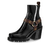 (WMNS) LOUIS VUITTON Limitless Ankle Boots 'Black with Logo Straps' 1A4WKA