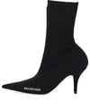 (WMNS) Balenciaga Logo Sock Boots 'Black' 616246W18021090
