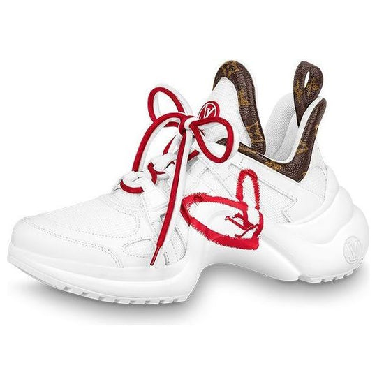 (WMNS) LOUIS VUITTON Archlight 1.0 Sneakers 'White with Red Heart and Bowtie' 1A99FL