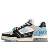 LOUIS VUITTON LV Trainer Sneakers 'Blue Monogram Black Grey' 1AC50W
