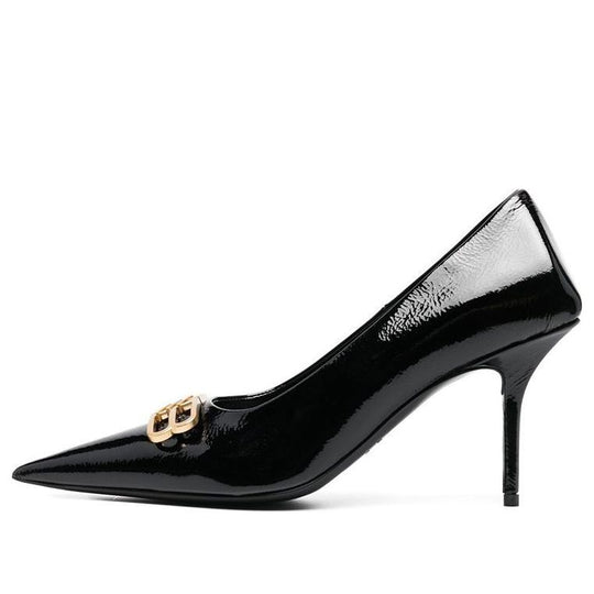(WMNS) Balenciaga Square Knife BB 80mm Pumps 'Black Shiny Lambskin' 694712WBD821080