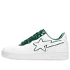 A BATHING APE Bape STA Leather Low 'White Green' 1J30-191-017-GREN