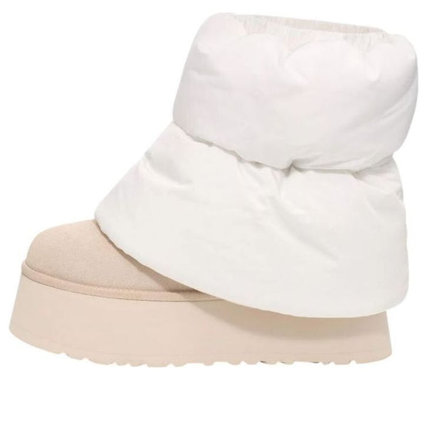 UGG(WMNS)  Classic Mini Dipper Puffer Boots 'White Ceramic'