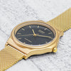 CASIOWaterproof Sports Quartz Black DialGold Mens BlackGold Analog
