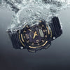 CASIOWaterproof Sports Solar Powered Mens Black/Gold Analog/Digital Combo