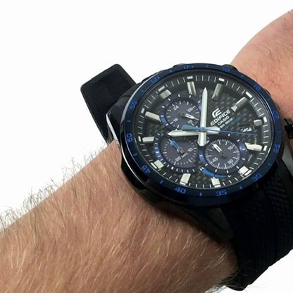 CASIOMen's  EDIFICE Series durable Watch Business Mens Black Analog