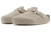 BirkenstockBoston Suede Leather Sandals 'Antique White'