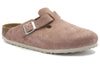 BirkenstockBoston Soft Footbed Suede Leather Sandals 'Pink Clay'