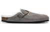 BirkenstockBoston Fur Narrow 'Suede Stone Coin Grey'