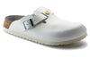 BirkenstockBoston ESD Natural Leather Narrow Fit Sandals 'White'