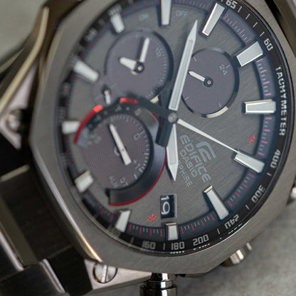 CASIOMen's  Edifice Bluetooth Solar Energy Watch Solar Powered Mens Gray Analog
