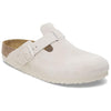 BirkenstockBoston Soft Footbed Suede Leather Sandals 'Antique White'
