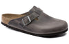 BirkenstockBoston Soft Footbed Oiled Leather Sandals 'Iron'