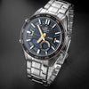 CASIOAnalog EDIFICE Mens SilverBlack Analog/Digital Combo