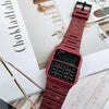 CASIOQuartz Waterproof Sports Unisex Mens Dark Red Digital