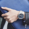 CASIOtooth Waterproof EDIFICE Sports Sapphire Crystal Quartz Solar Powered Mens Blue Analog/Digital Combo