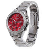 CASIOWaterproof Stainless Steel Strap Wine Red Analog