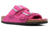 BirkenstockArizona Shearling Suede Leather Narrow Fit Sandals 'Fuchsia Tulip'