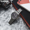 CASIOMen's EDIFICE Metal IPBLACK Particle Coated Racing Mens Black Analog