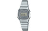CASIOSTANDARD Vintage Dial Steel Link Band Quartz Waterproof Silver Digital