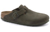 BirkenstockBoston Suede Leather Narrow Fit 'Thyme'