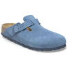 BirkenstockBoston Soft Footbed Suede Leather Narrow Fit Shoes 'Elemental Blue'