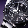 CASIOEDIFICE Mens Black Analog/Digital Combo