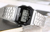 CASIOClassical Vintage Waterproof Black/ Unisex Mens Silver Digital