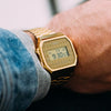 CASIOQuartz Waterproof Unisex Mens Gold Digital