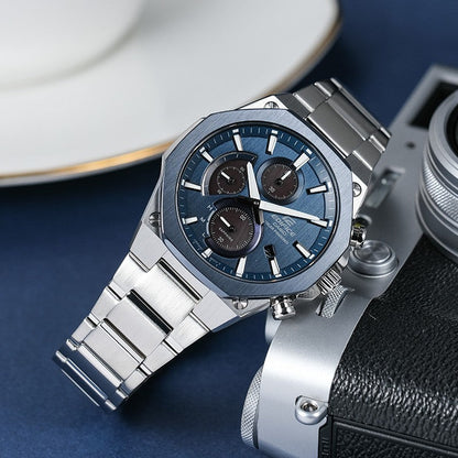 CASIOEDIFICE Solar Powered Mens Blue Analog
