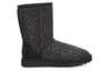 UGG(WMNS)  Classic Short Snow Leopard Fleece Lined Black