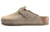 BirkenstockBoston Soft Footbed Narrow 'Suede Faded Khaki'