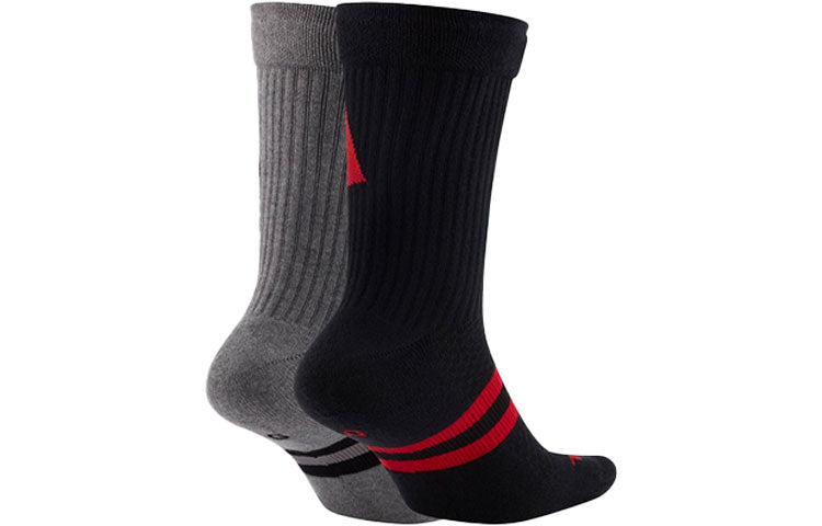 Air JordanUnisex Logo Socks 2 Packs Black/Grey