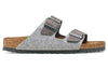 BirkenstockArizona Leather/Textile/Felt Narrow Fit 'Light Grey'