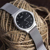 CASIOQuartz Waterproof Black DialSilver Mens BlackSilver Analog