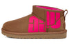 UGG(WMNS)  Classic Ultra Mini Broken Logo 'Chestnut Pink'