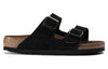 BirkenstockArizona Soft Footbed Suede Leather Narrow Fit 'Black'